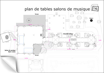 plan de tables du salon des musiques