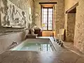 shared bathroom in the medieval chateau