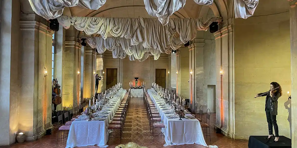 gran salón del castillo a 1 hora de París