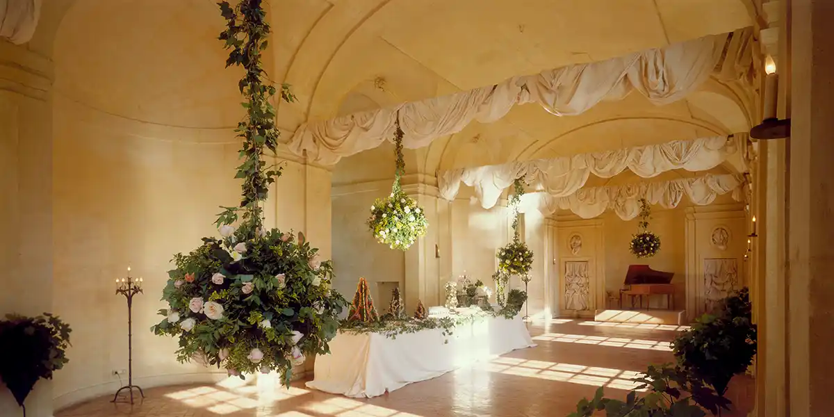 galería, sala principal en la organización de la recepción de bodas