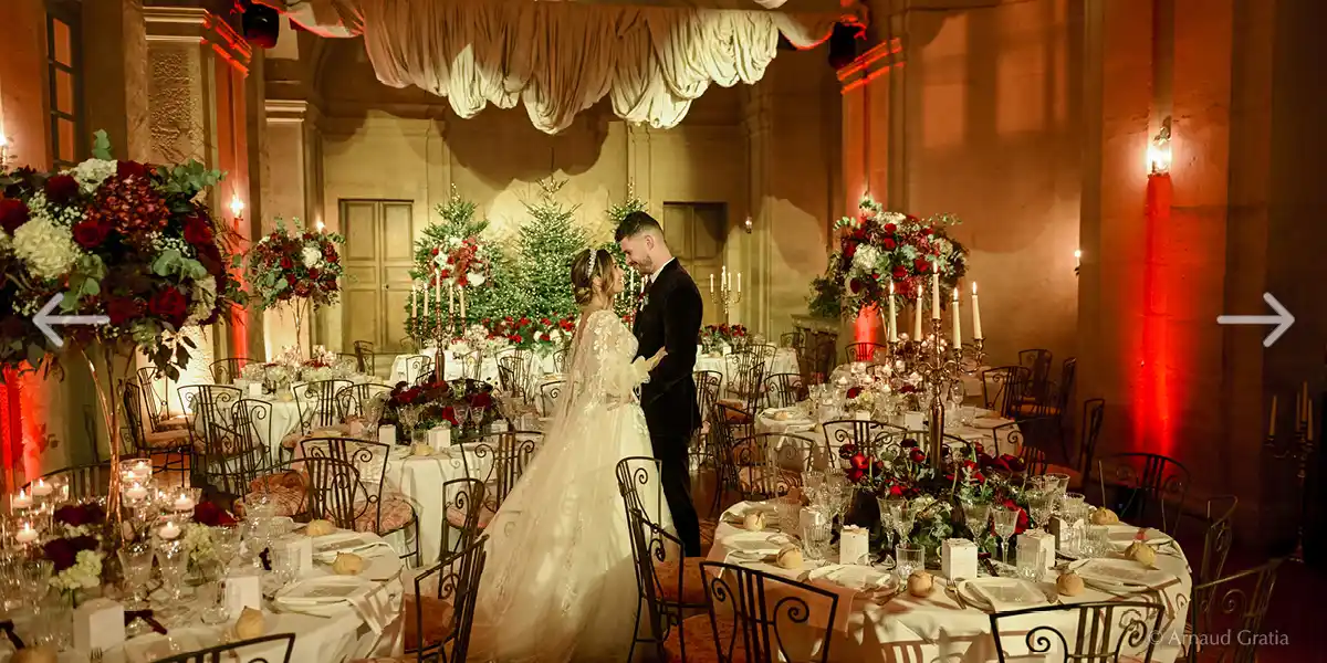 bruiloft in december in de grote zaal