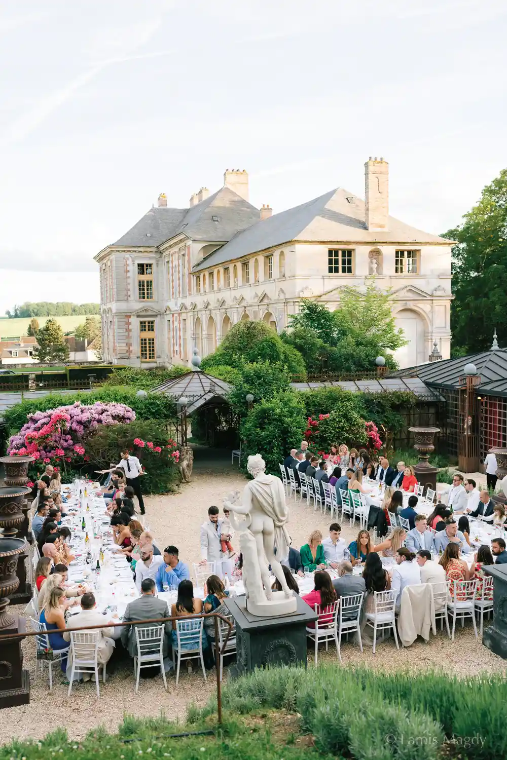 banket in het kasteelpark