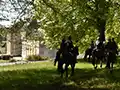 horsemen ride in the park