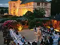 the terraces and gardens of the chateau for wedding receptions