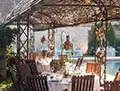 swimming pool and furniture for a wedding