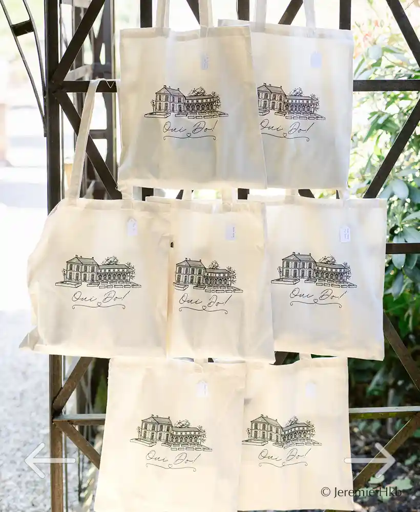 tassen voor de voorbereidingen van de bruiloft