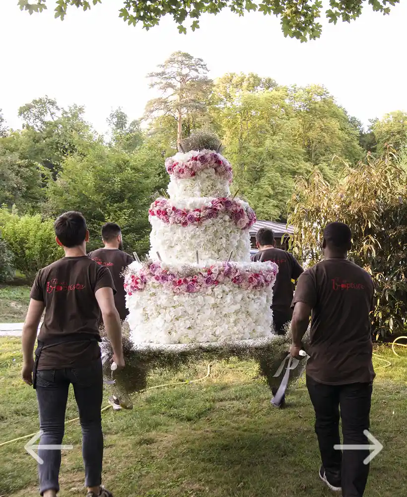 voorbereiding van de bruiloftdecoratie