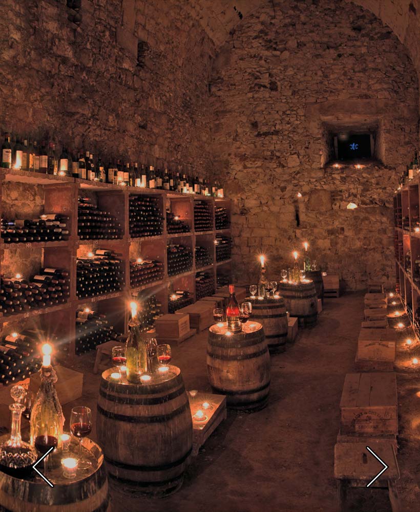 die mittelalterlichen Keller und seine Grands Crus