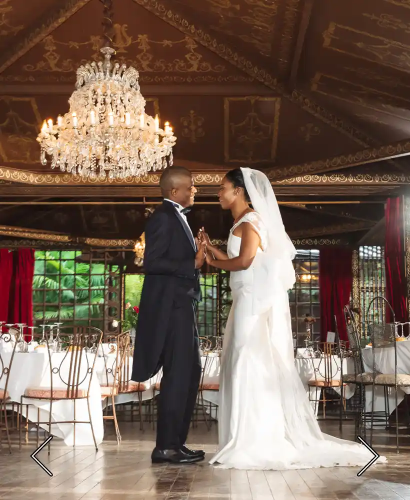 la novia en la sala de recepción