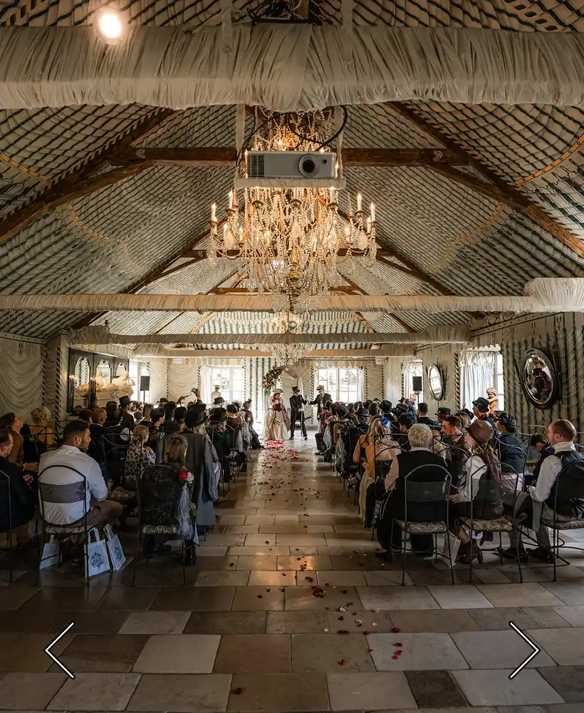 der Blumenraum für eine Hochzeit