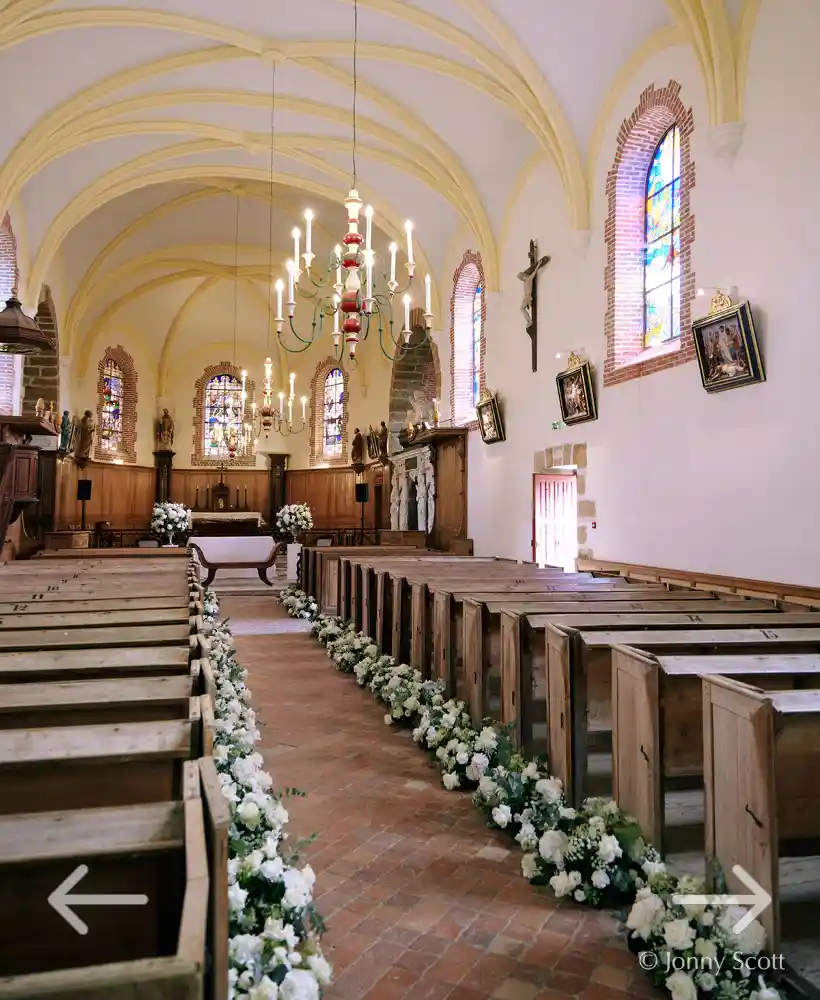 cérémonies au château et mariage à l'église