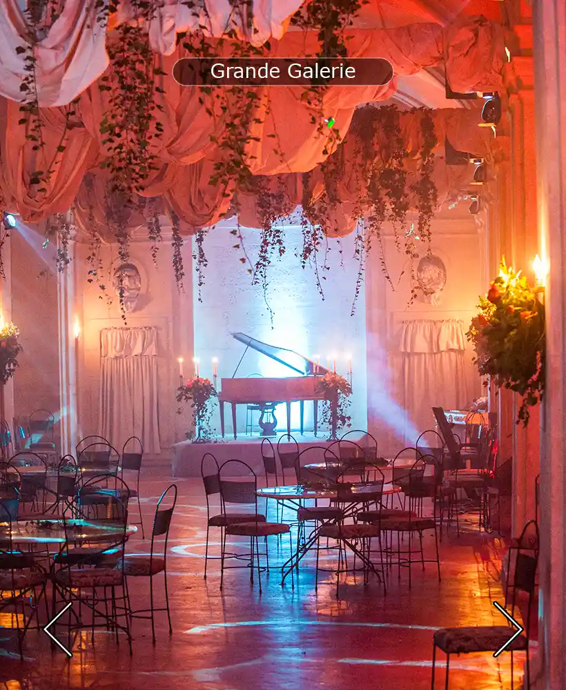 the gallery, a historical room for a wedding in a french venue