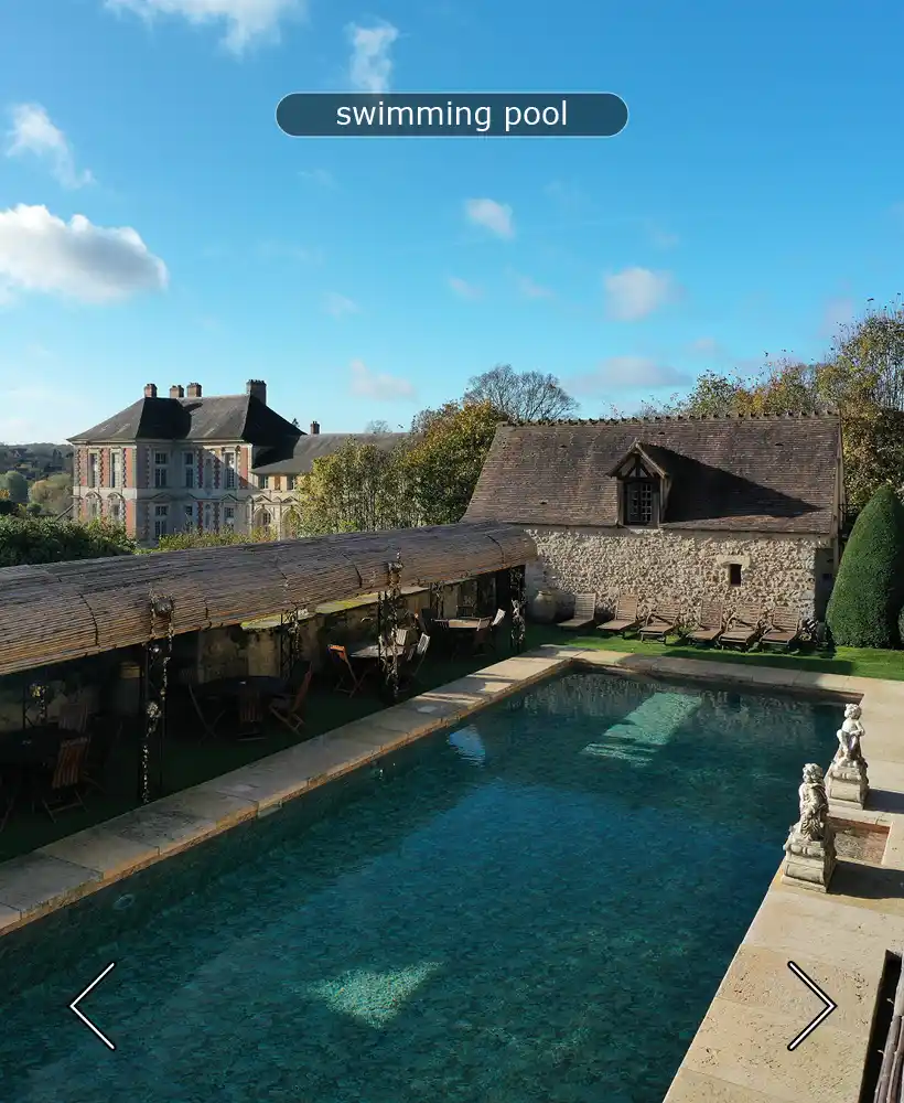 the chateau's swimming pool