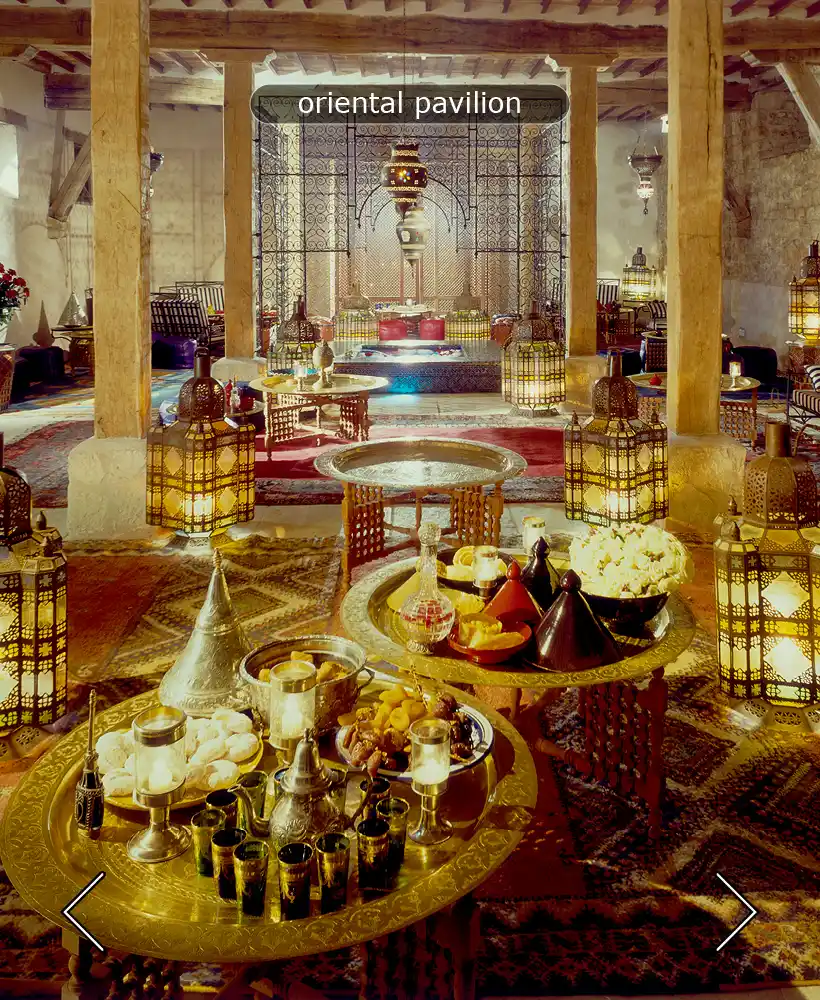 Oriental room for henna ceremony or Bar Mitzvah