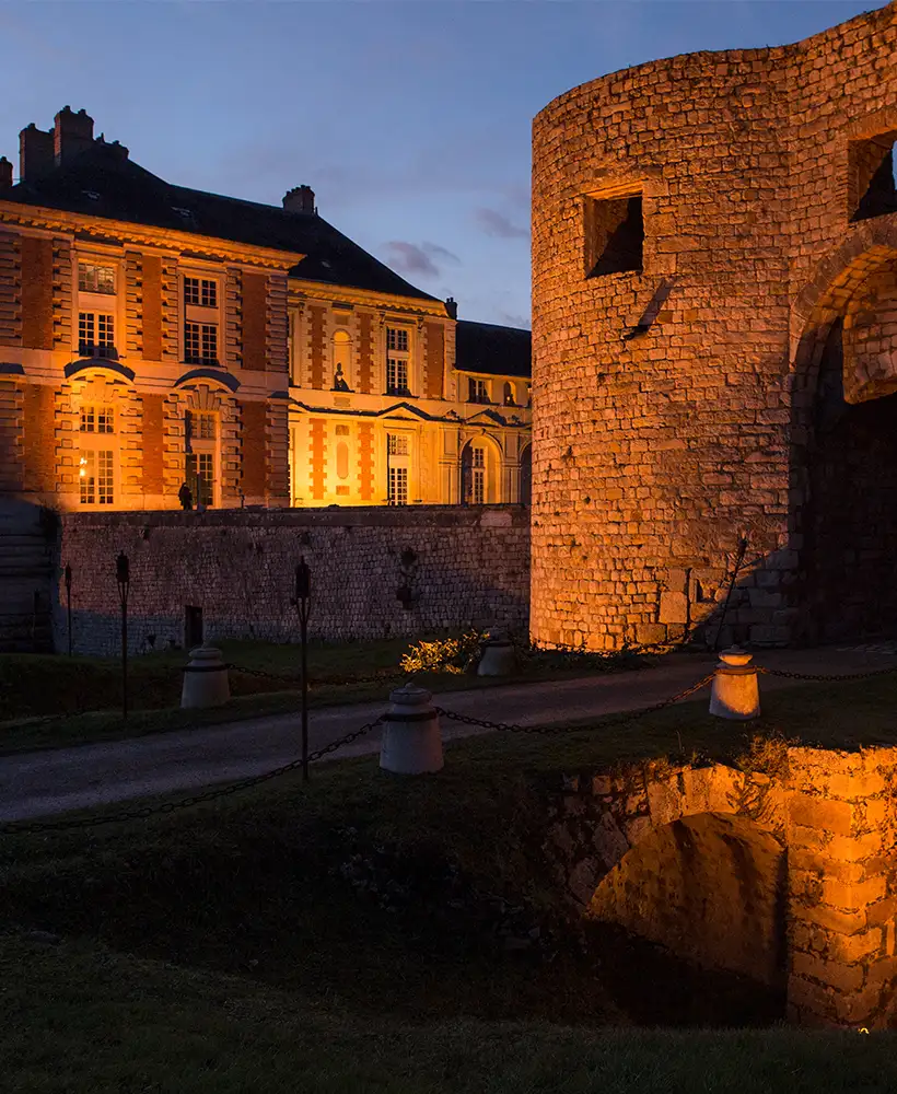 your wedding procession goes through the medieval chateau's postern