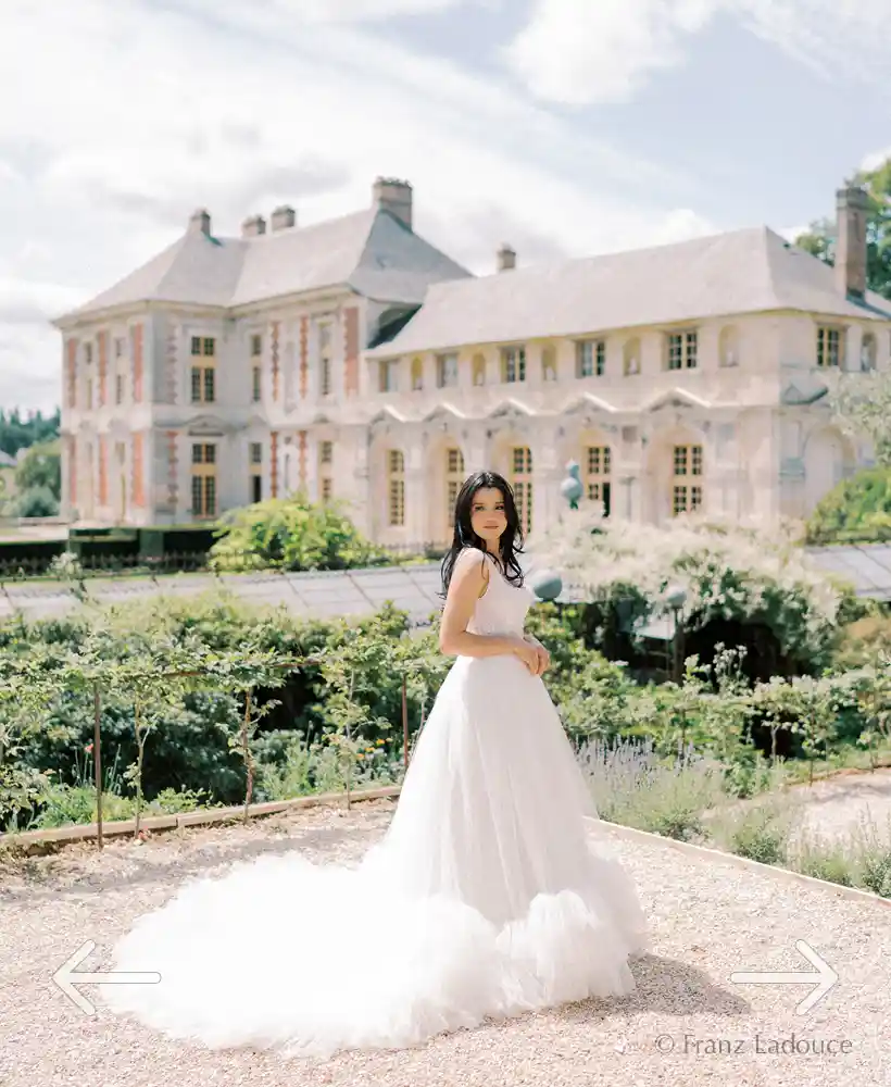 mariée dans les jardins suspendus