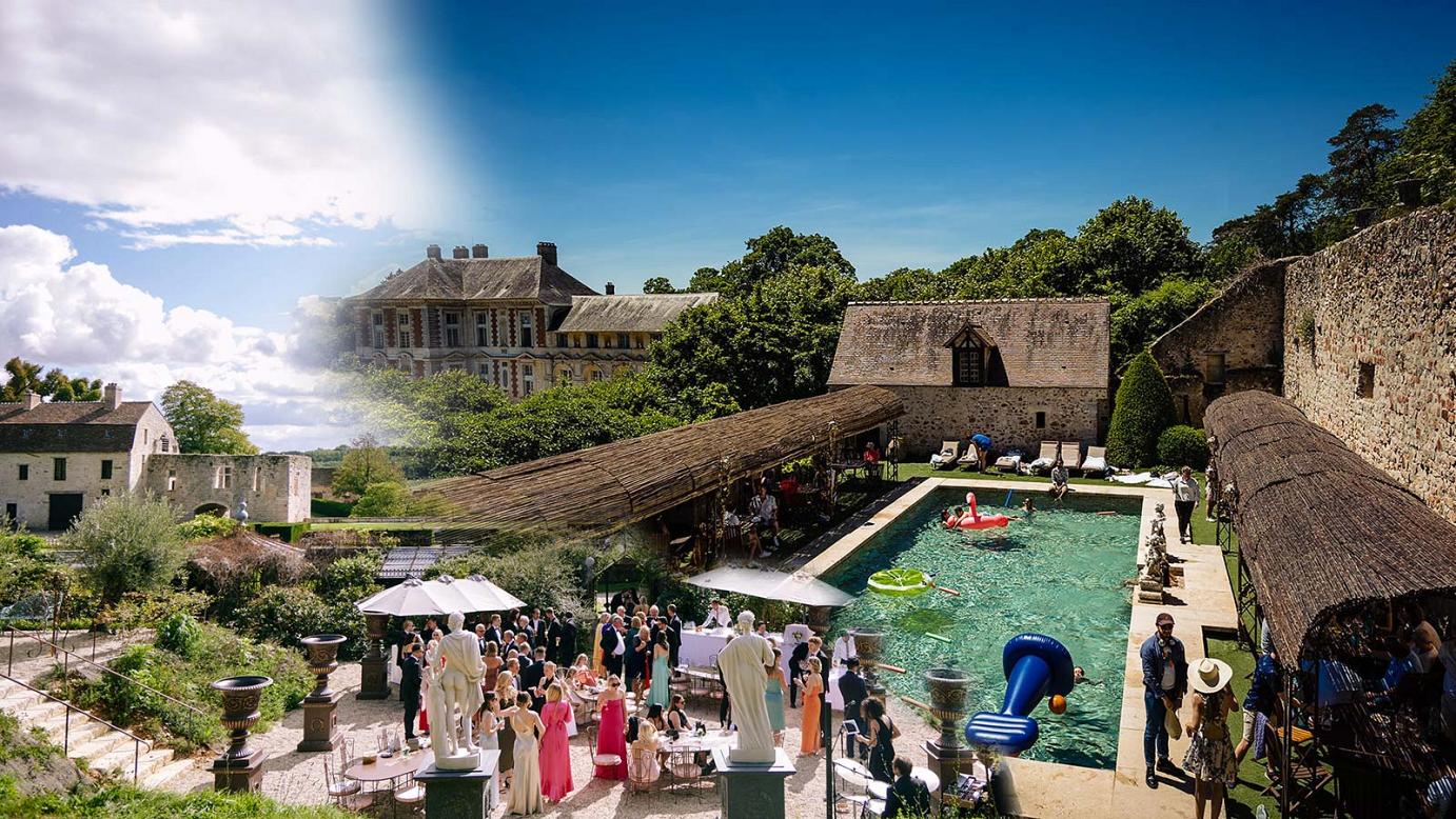 au lendemain de la réception de mariage, les mariés et leurs convives peuvent se retrouver autour de la piscine pour un brunch