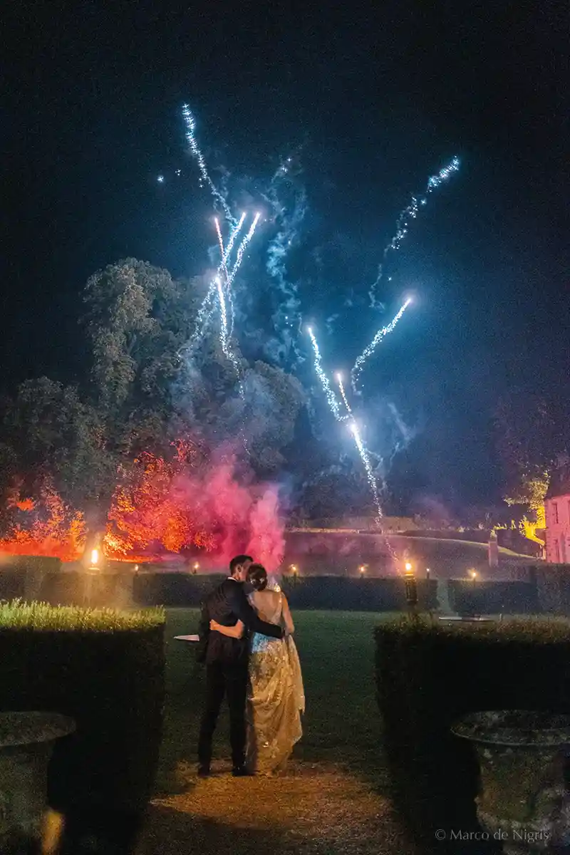 des feux d'artifice pour son mariage