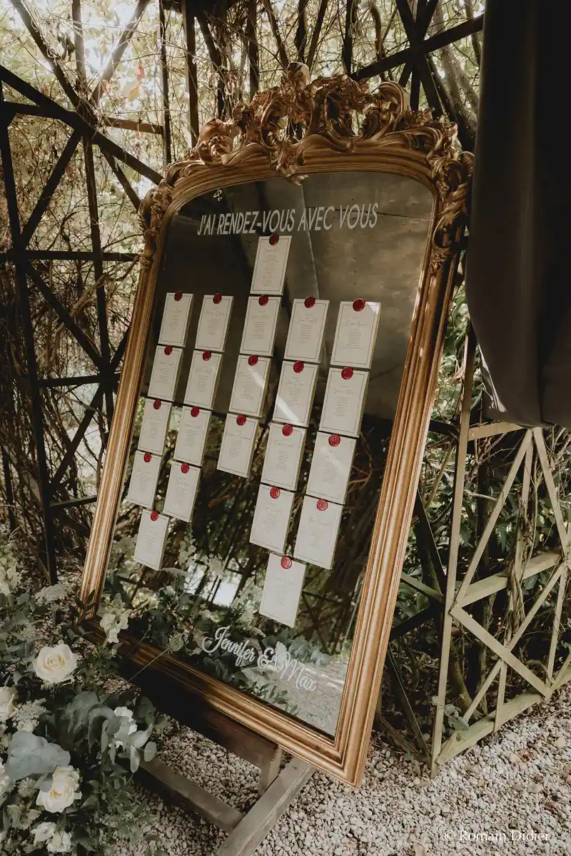 un plan de table sous la Closerie