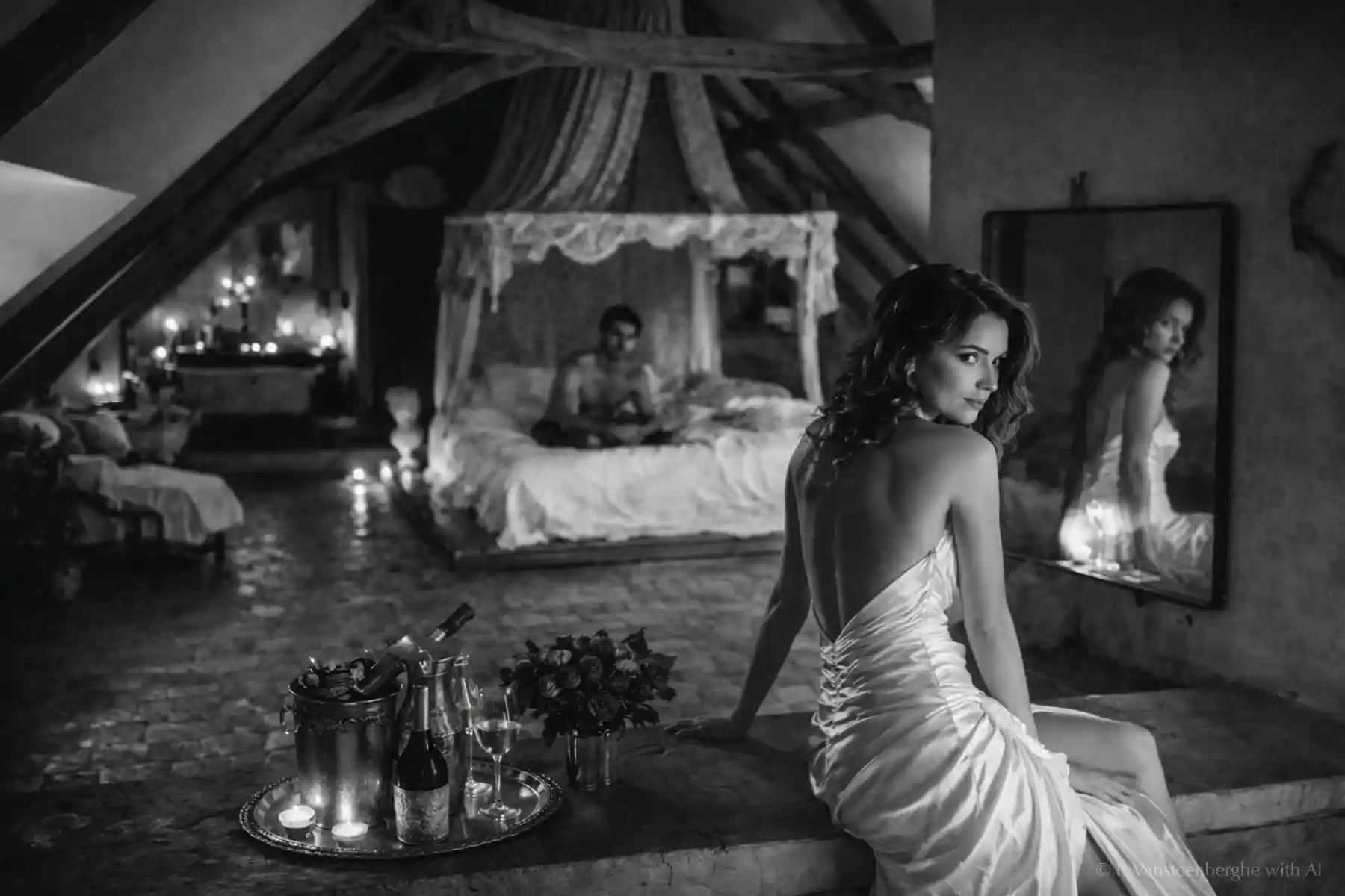 Model, bridal room and AI