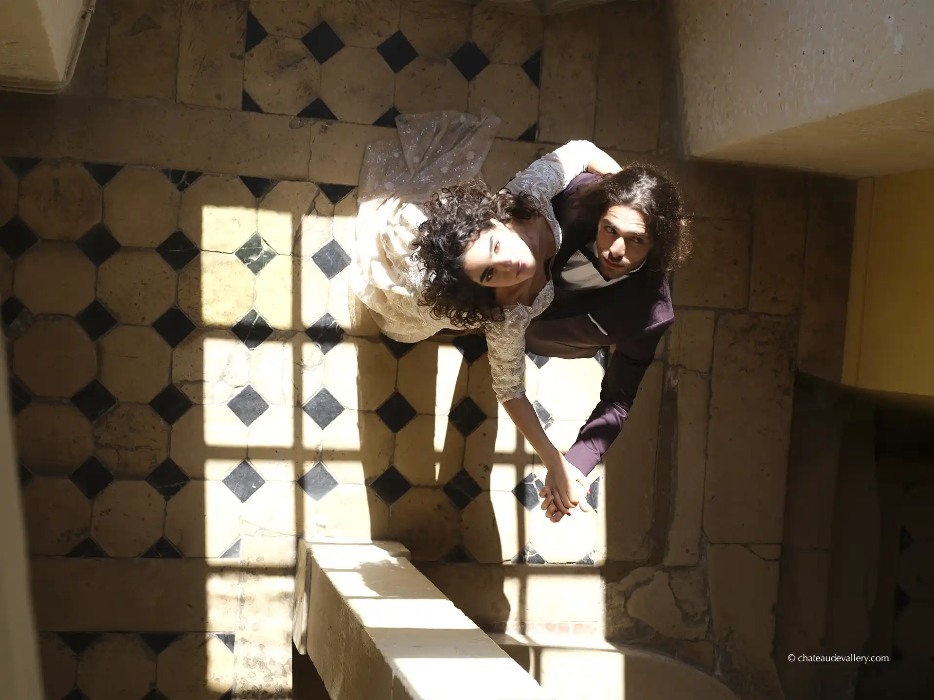 mainstairs of the Renaissance chateau