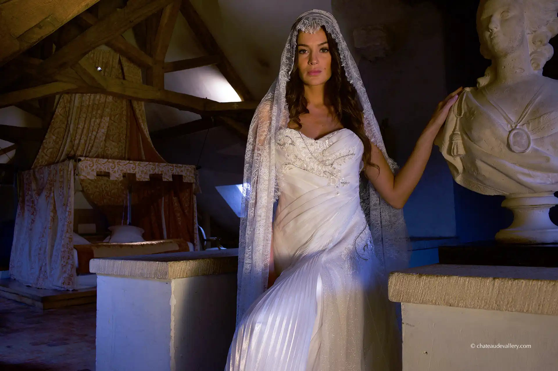 bridal shot in a bridal room