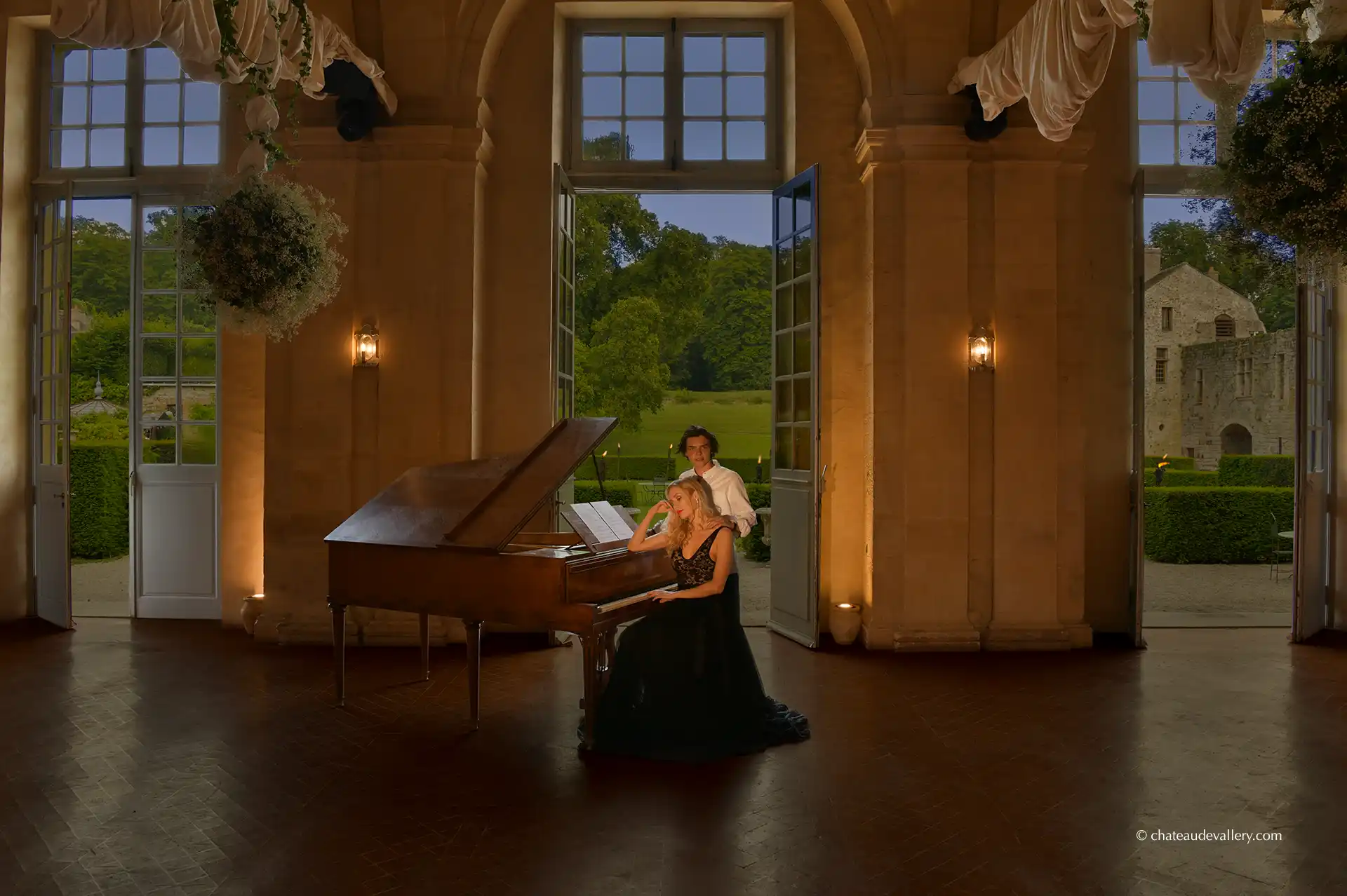 grande salle du château pour un shooting