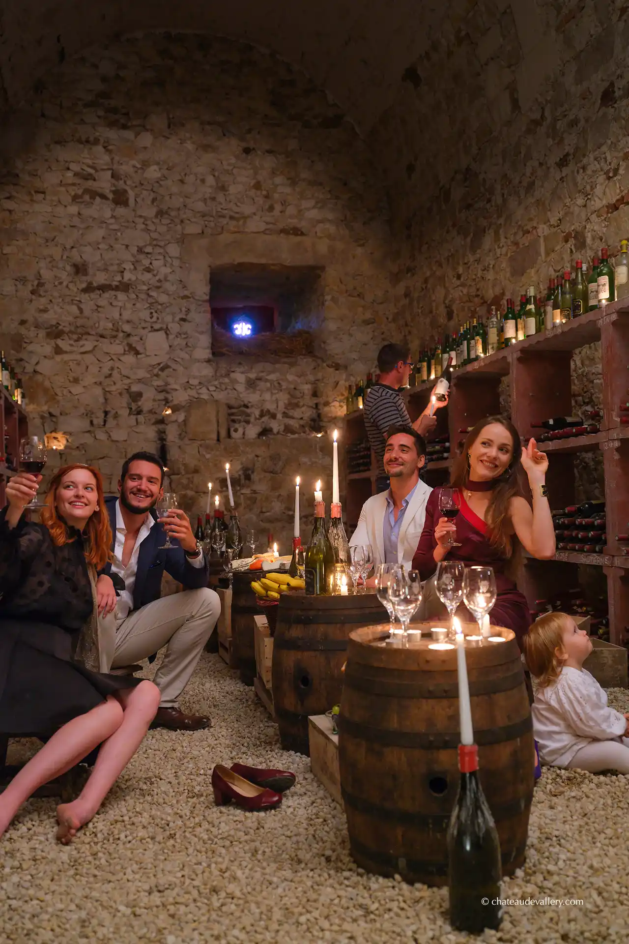 cellars of the chateau before a wedding