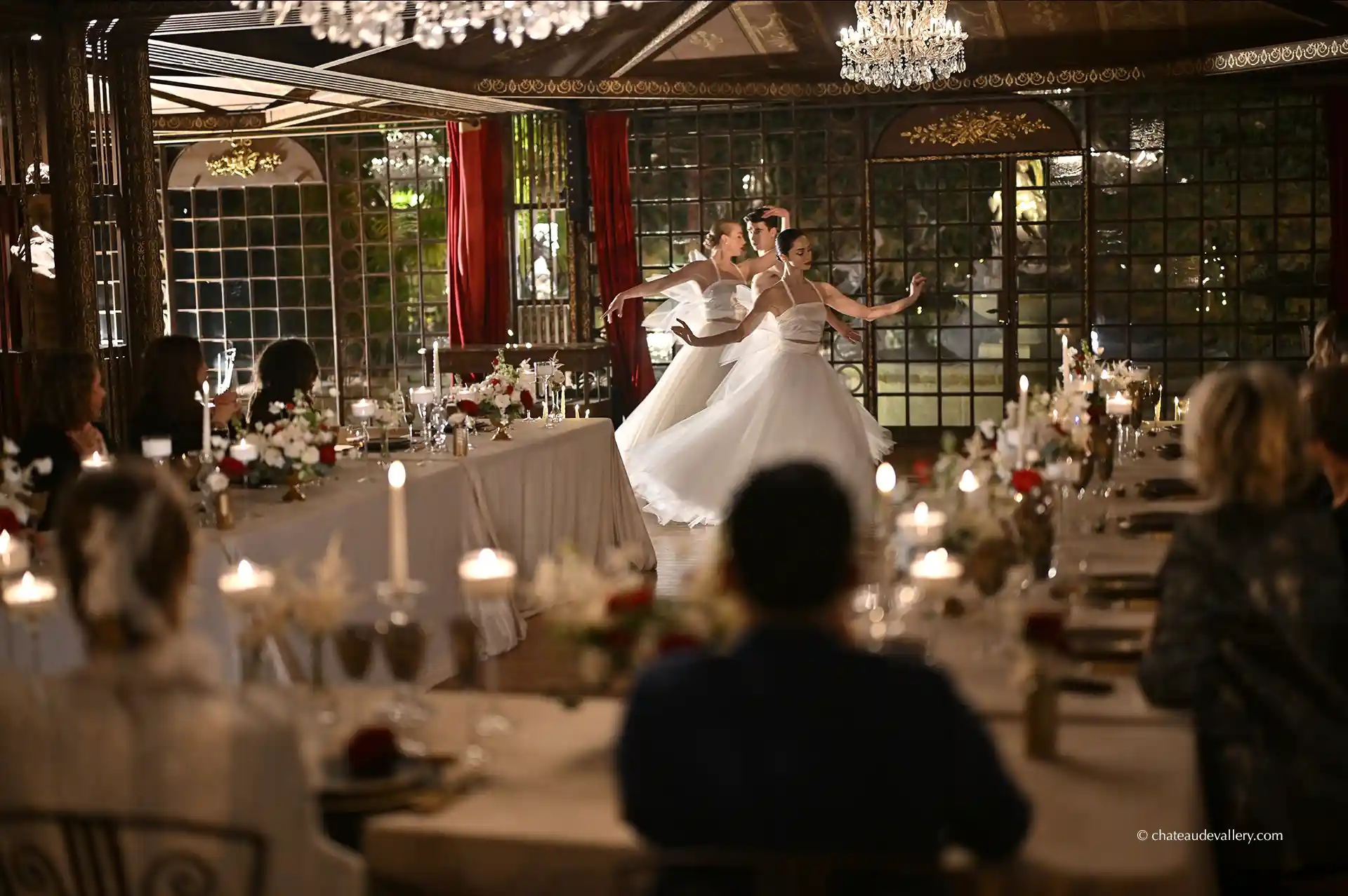 shooting dans le Salon des Musiques