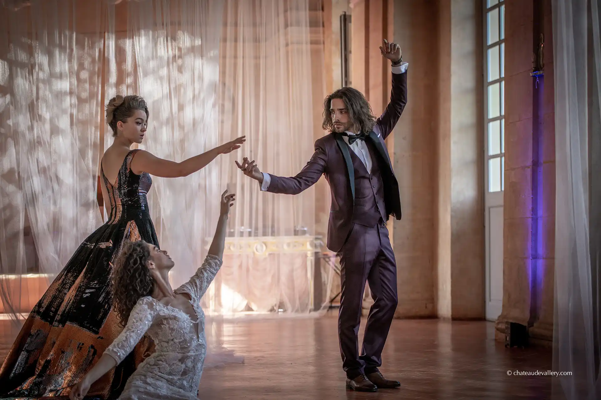 prises de vues dans la galerie du château