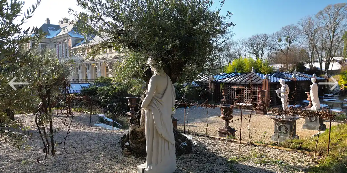 le château et sa closerie durant l'hiver