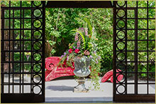 décoration florale de la Terrasse des Lilas