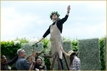 Baptiste Pitou in the rose garden