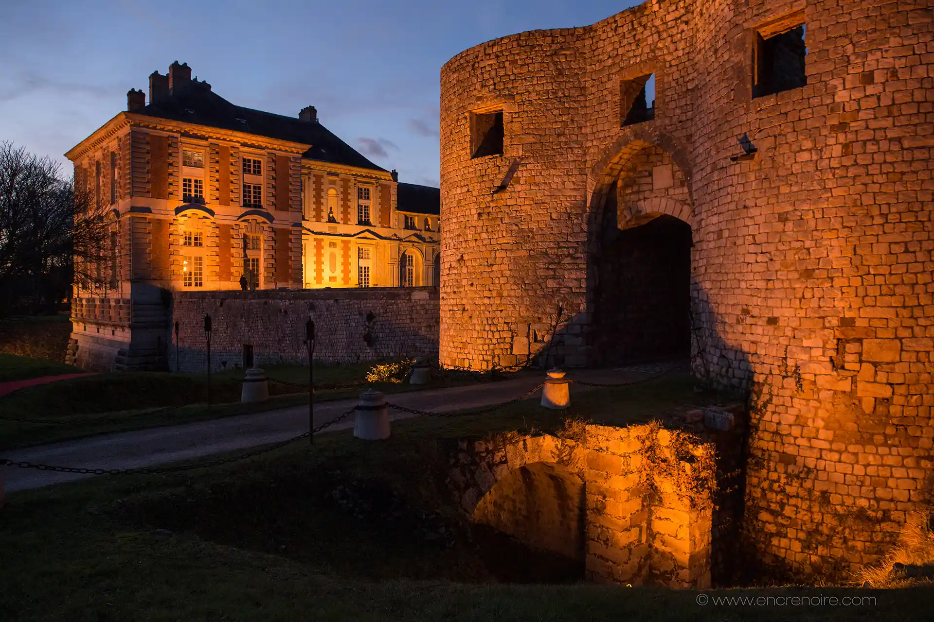 Medieval postern in front of the chateau