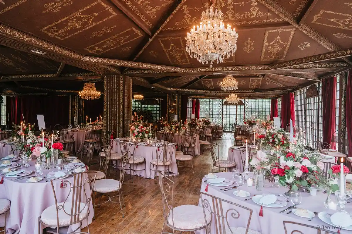 de Salon des Musiques, een grote hal van het kasteel voor bruiloften