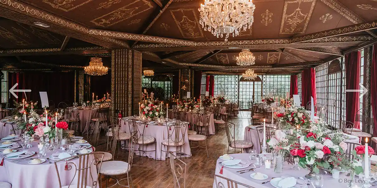 the Music Room, a large hall of the chateau for weddings