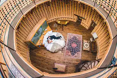 dovecote, one of the chateau's bridal suites