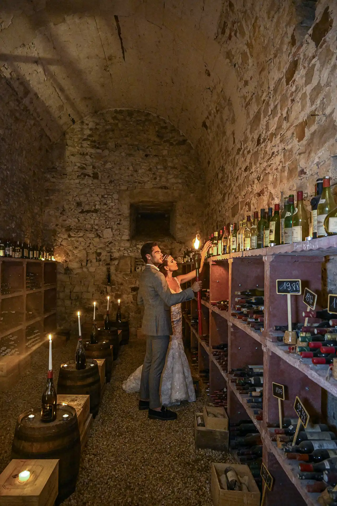 chateau's medieval cellars