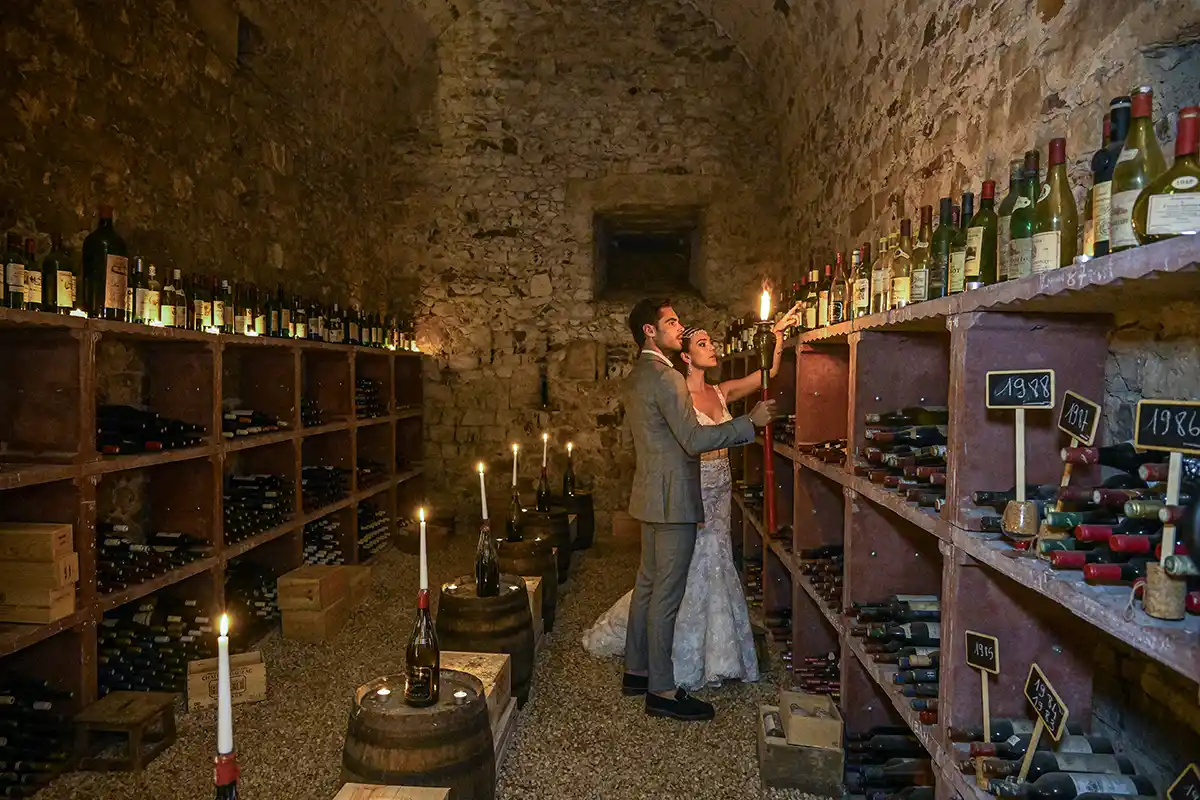wine tasting in the cellars