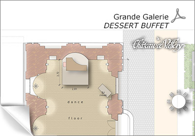 table map for wedding dessert