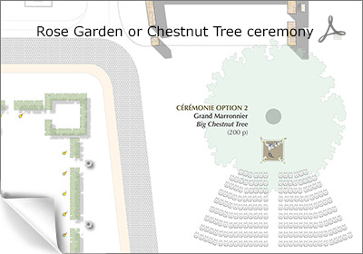 in the rose garden or under the chestnut tree