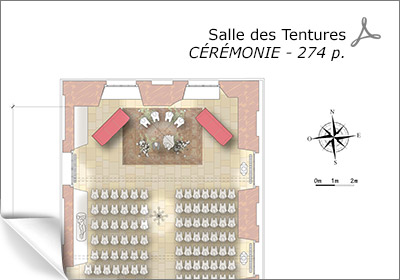 plan de la salle des tentures