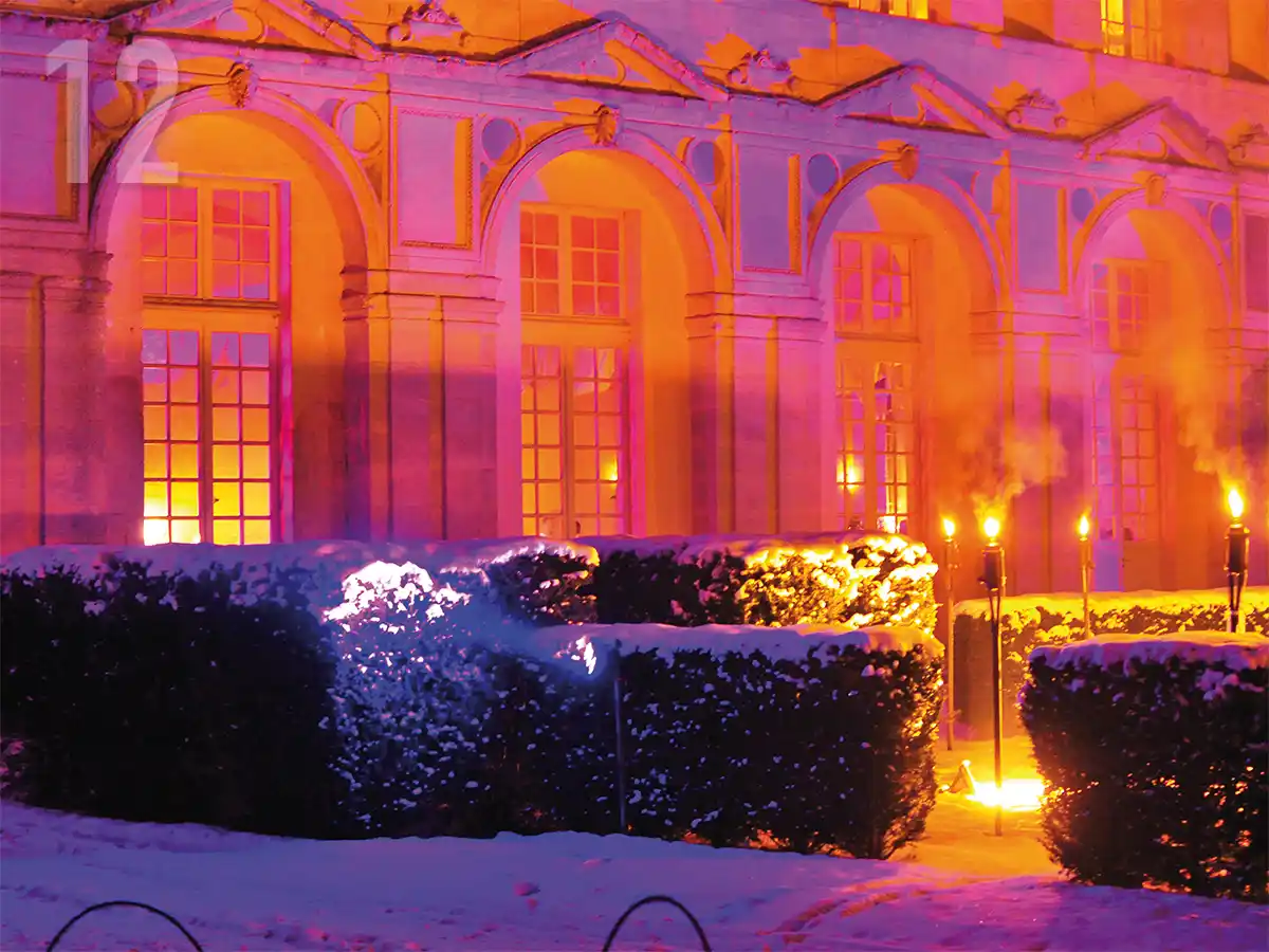 la façade Renaissance en hiver