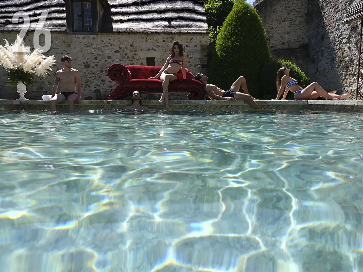 la piscine du château en Octobre