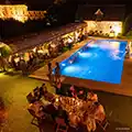 swimming pool at night